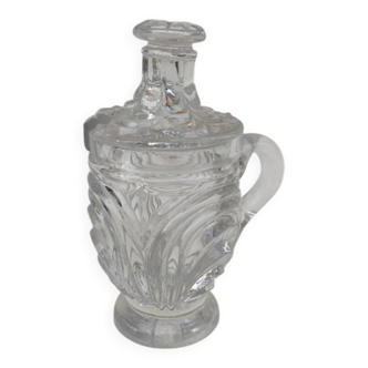 Moulded crystal mustard pot, first part of the 20th century.