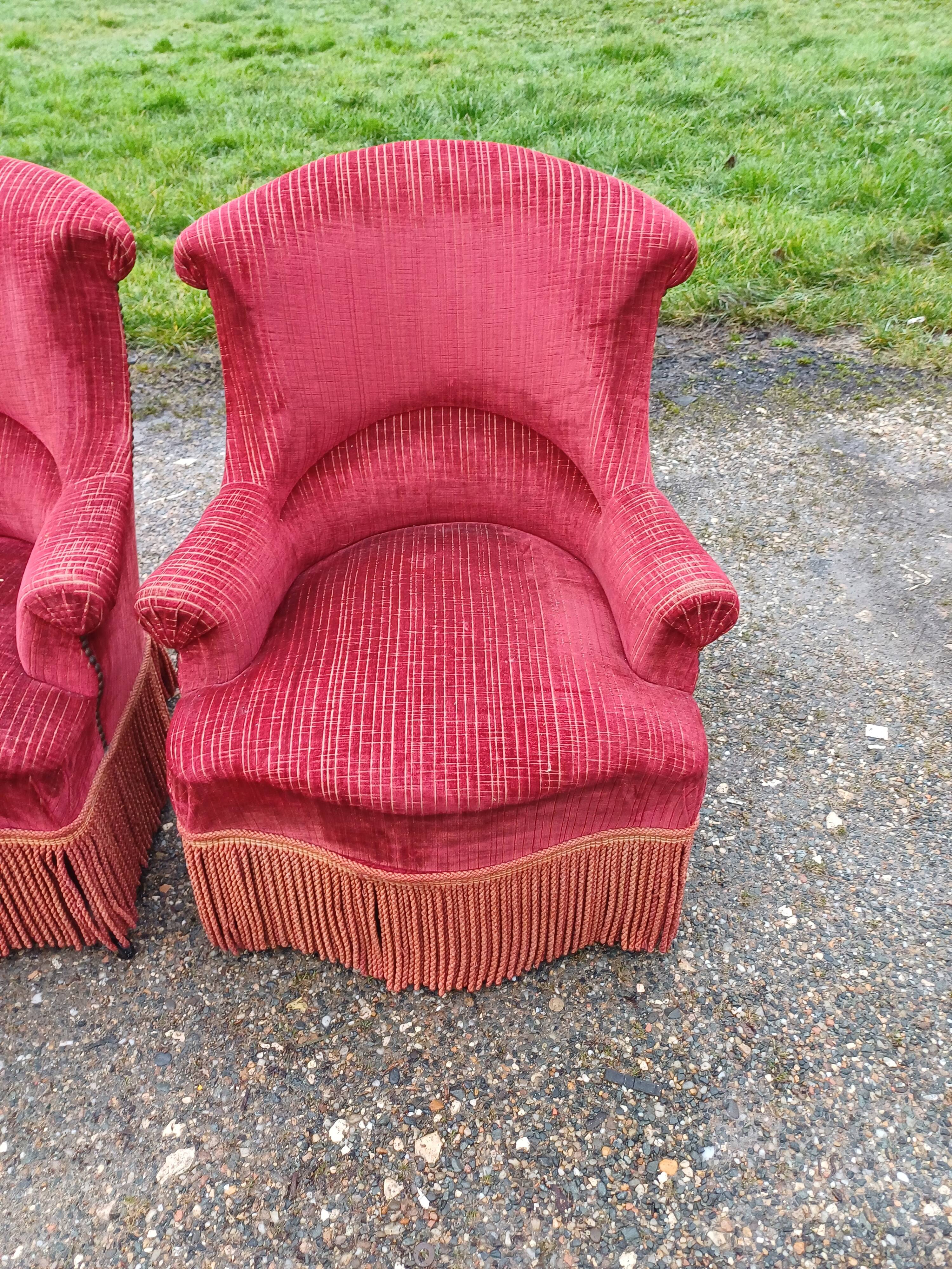 Pair of Napoleon III Frog Armchairs