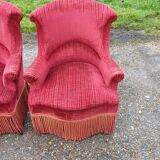 Paire de Fauteuils Crapaud Napolèon III