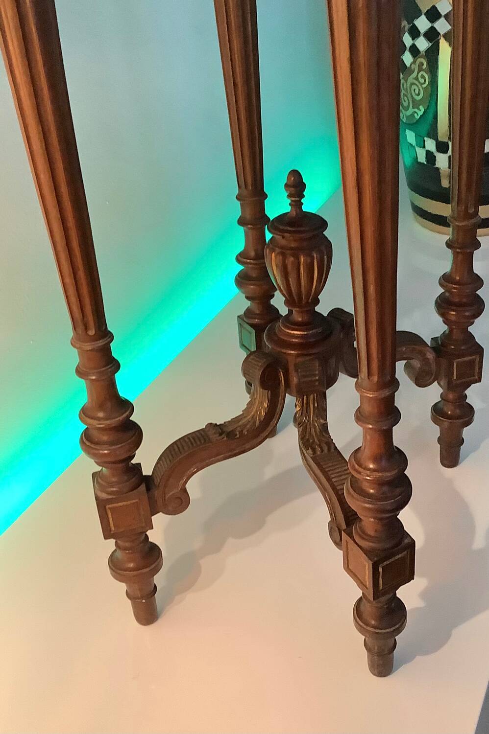 Louis XVI Style oak pedestal table Height: 76cm