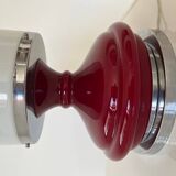 Red plastic table lamp