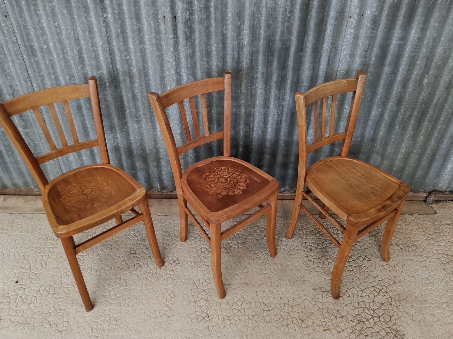 Set of 3 bistro chair style luterma / Baumann