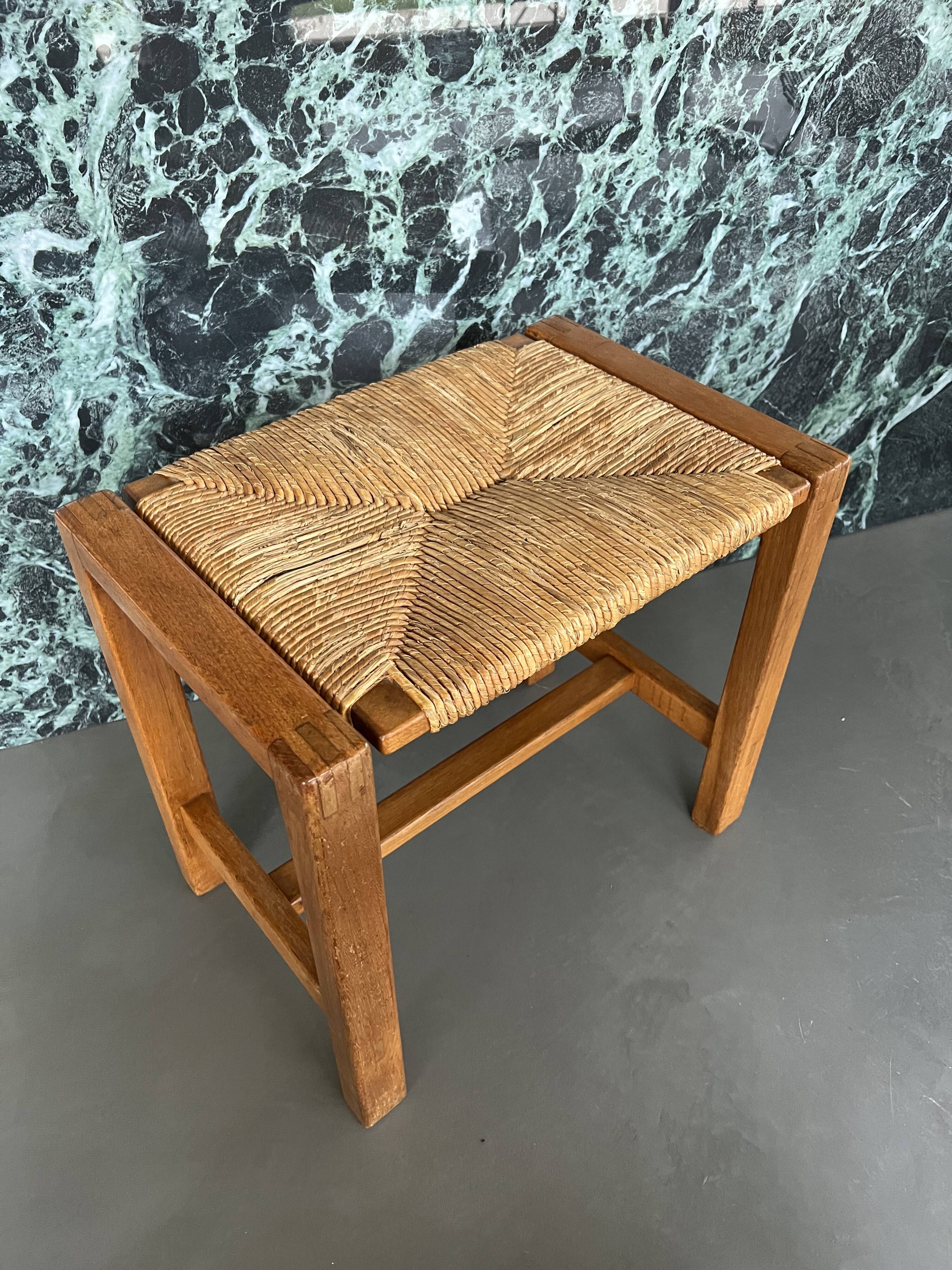 Tabouret paillé Maison Regain, circa 1970