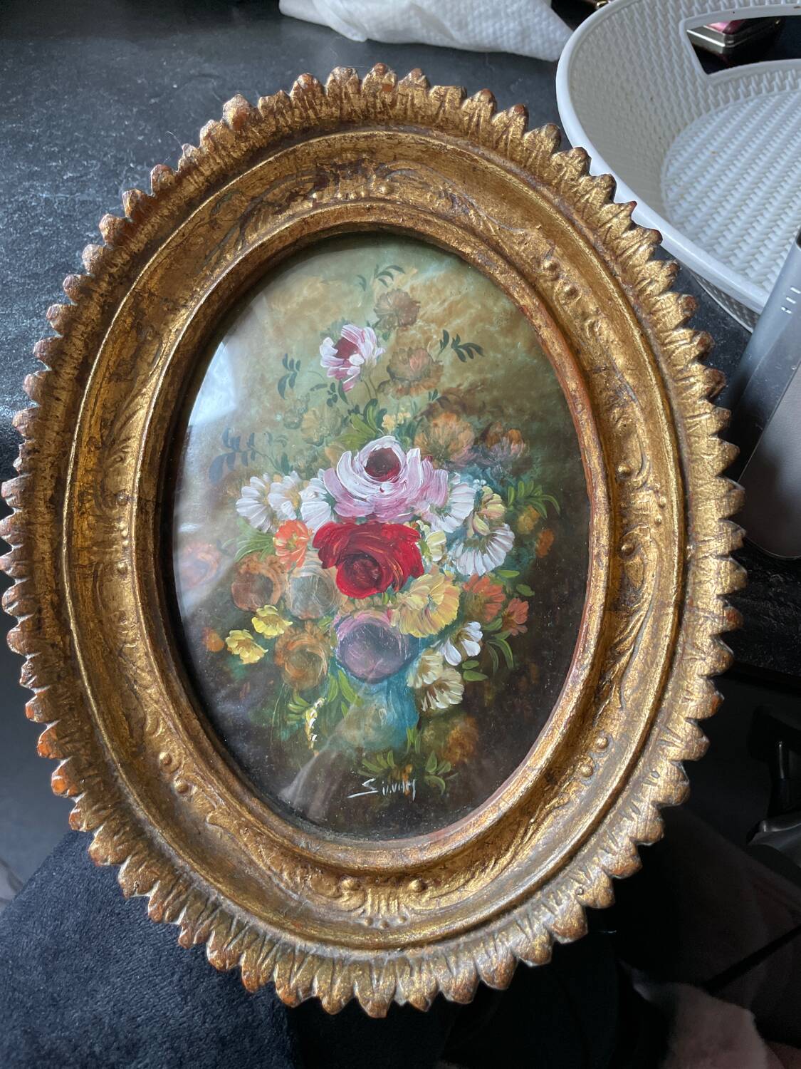 Small floral still life frame
