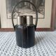 Liquor cabinet / set of 3 vintage travel flasks by Le Tanneur