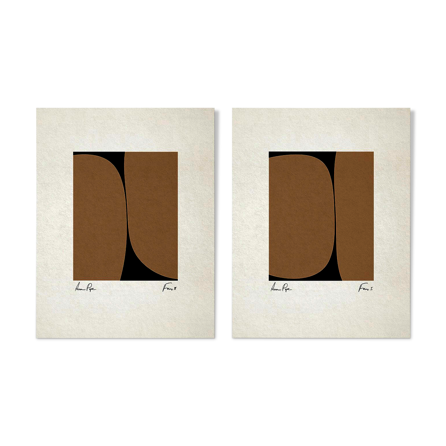 Paire d’impressions de giclée, ensemble d’art mural abstrait de deux, a3