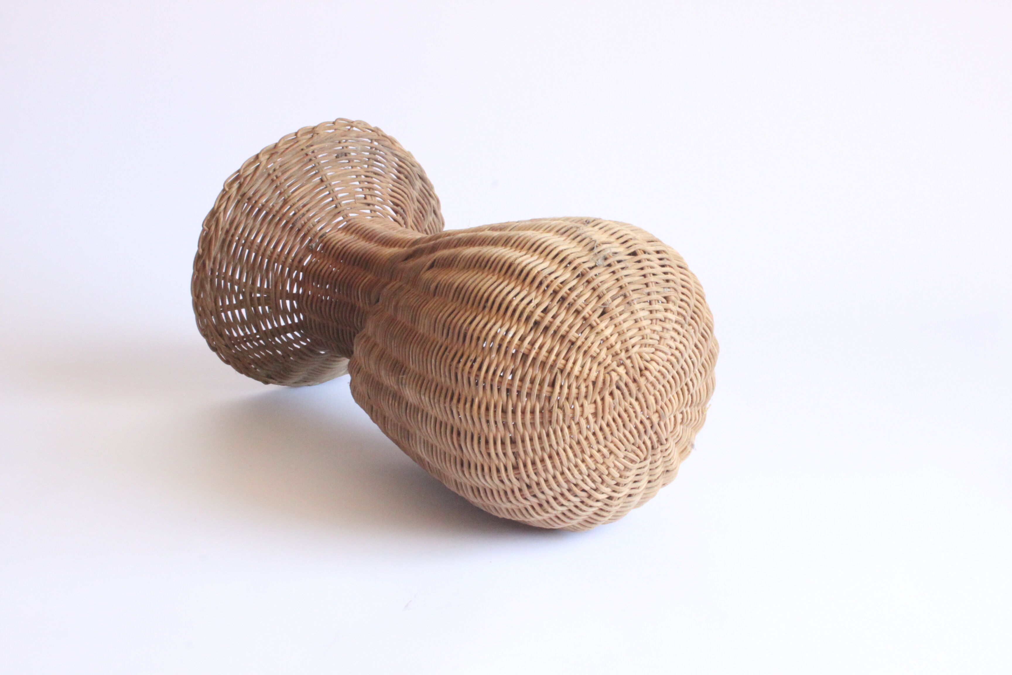 Rattan mannequin head, 1950s.