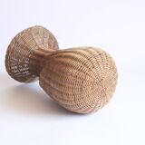 Rattan mannequin head, 1950s.