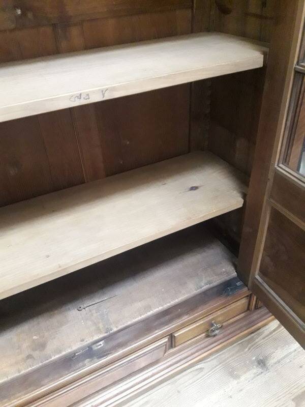 Walnut display cabinet 19th century H234cm