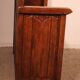 Oak bench chest with incorporated panels and gothic elements