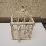 Painted wooden bird cage