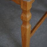 Denmark mid-century, set of 8 oak and lambswool chairs, Henning Kjærnulf, 1960s