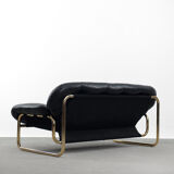 Scandinavian leather sofa by John-Bertil Häggström for Swed-Form, 1970s