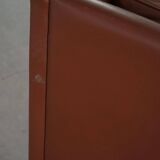 Stouby Møbelfabrik, 3-seater mid-century style sofa in brown leather, made in the 1970s.