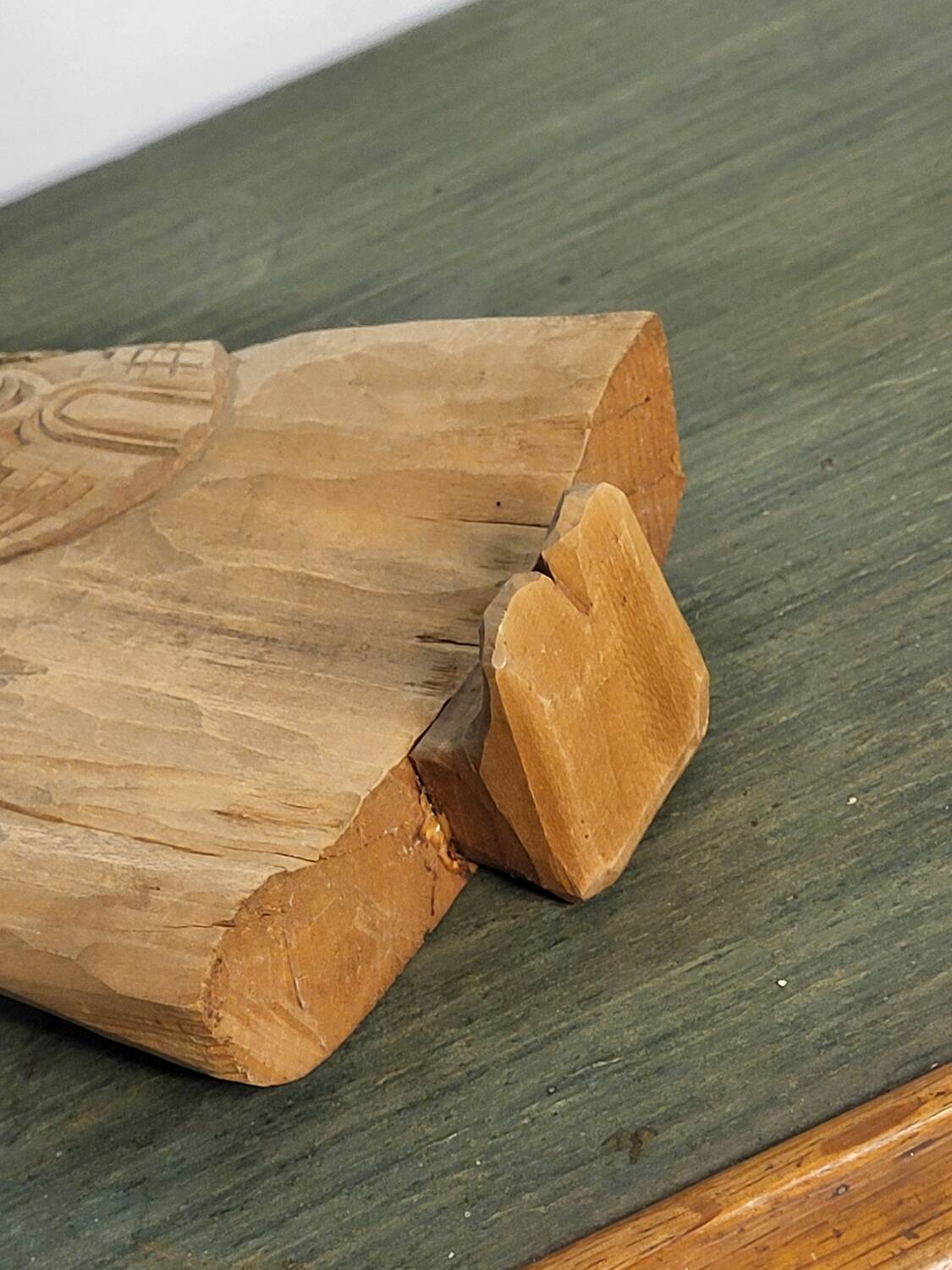 Wooden religious statuette