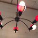 Chandelier with 6 lights in Stilnovo style and Murano glass - 1950s