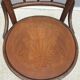 Pair chairs bistrot Thonet pyrograved design 1900 Art Nouveau
