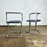 Vintage tubular frame dining room chairs