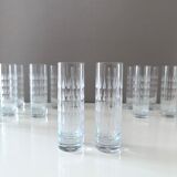 Set of 14 champagne flutes Ingrid Glas Germany