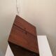 Ecritoire porte courrier  en bois massif vintage