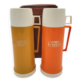 Set of 2 Vintage Thermoses in their case