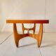 Midcentury Modern Big Wood Sofa Table, Italy 1960