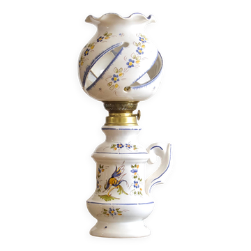 Grande lampe artisanale en faïence du Moustiers