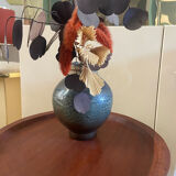 Vase boule en grès émaillé
