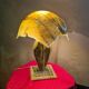 1970s to 80s living room lamp, handmade glass, origin Netherlands, 46x34.