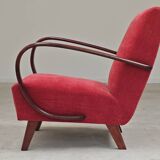 H410 Type C Powder Pink Armchair by Jindrich Halabala for Thonet 1930