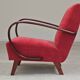 H410 Type C Powder Pink Armchair by Jindrich Halabala for Thonet 1930