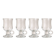 Set of 4 vintage footed tea glasses – ring handles – bistro style