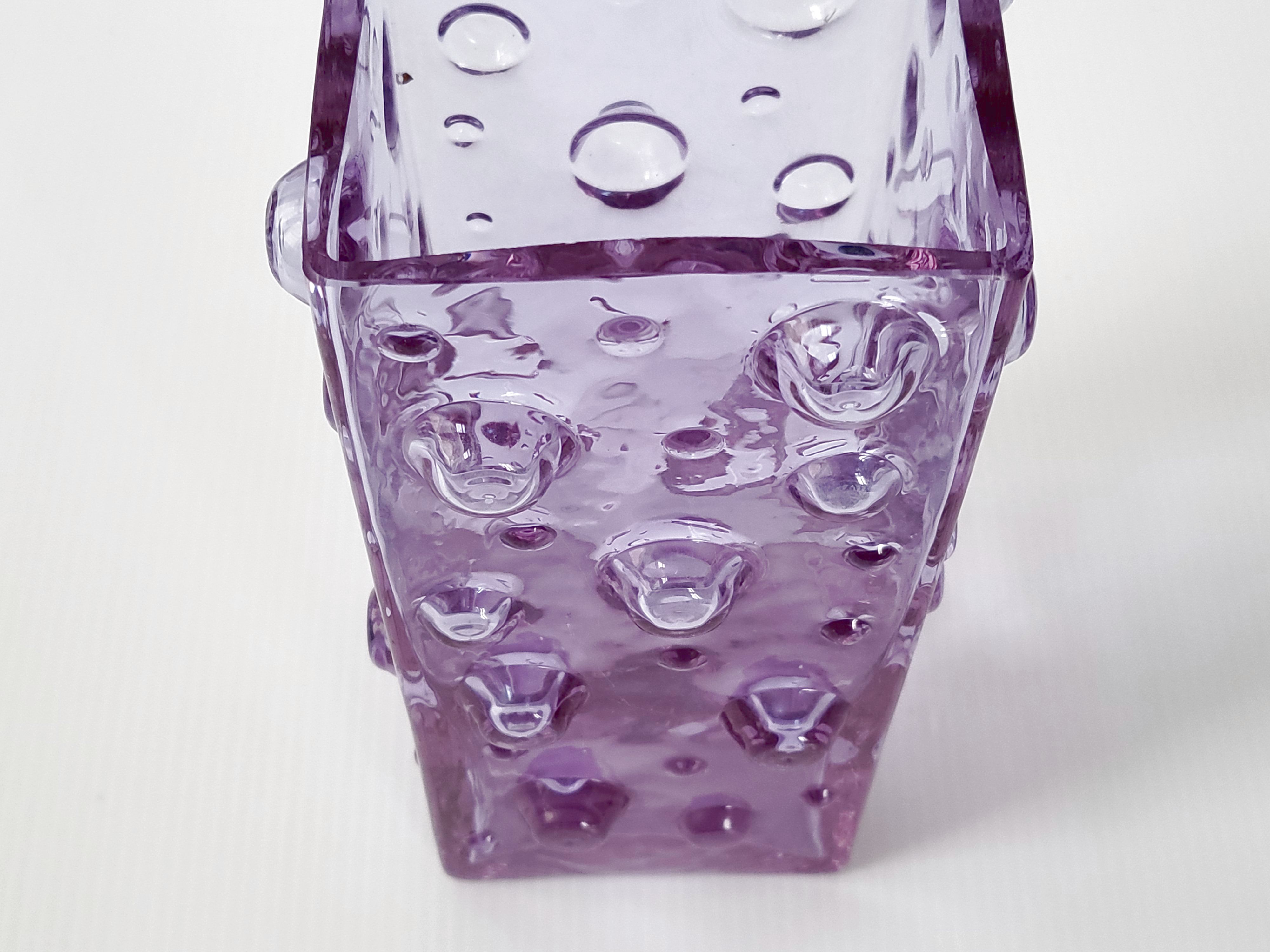 Vintage bubble glass vase 1970