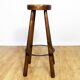 High stool in solid wood