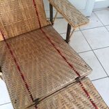Vintage rattan lounge chair