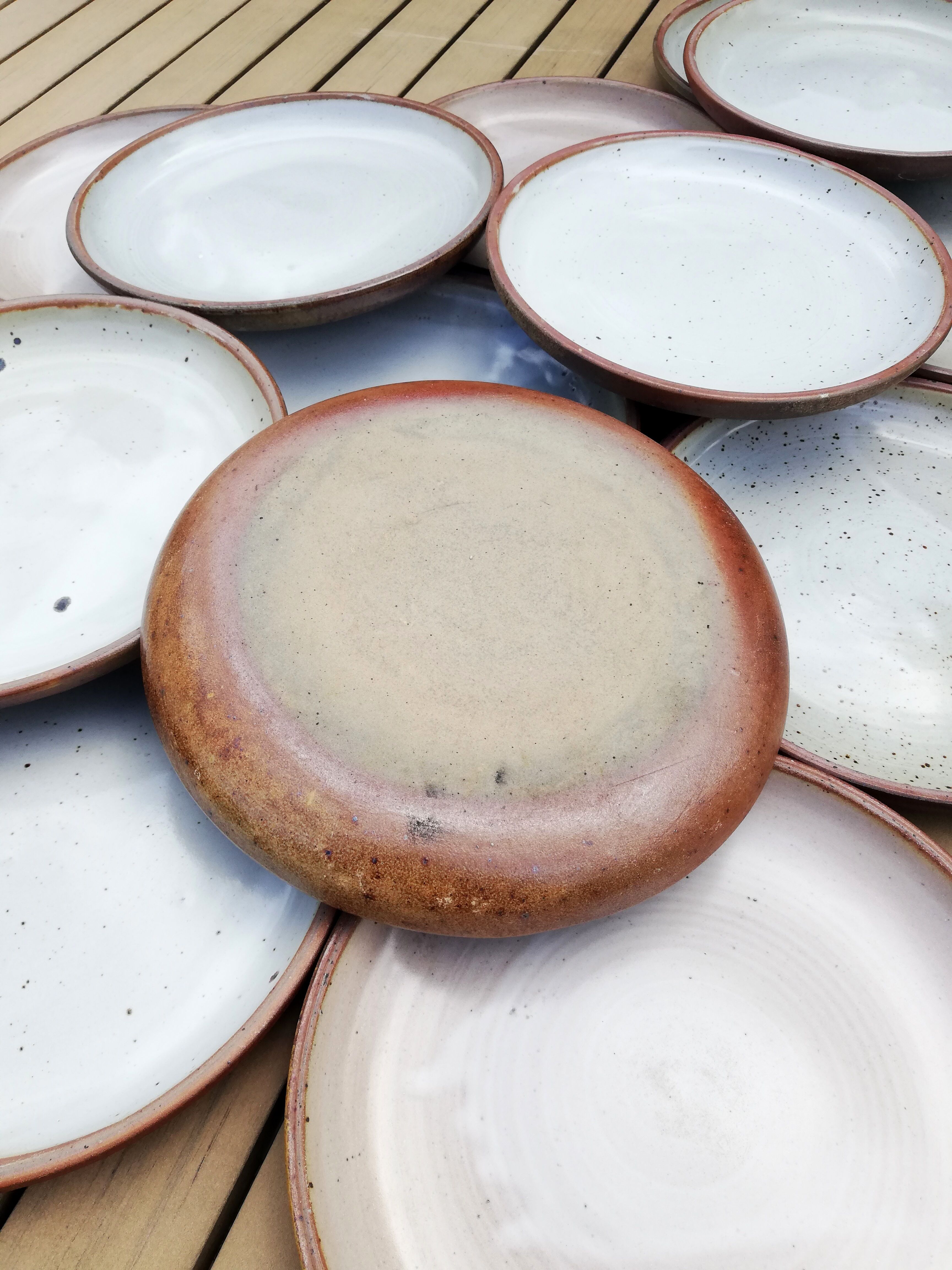 Service 14 stoneware dessert plates