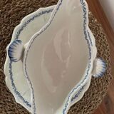 Gien earthenware gravy boat, Rouen decor