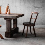 Primitive dining table, solid wood