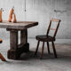 Primitive dining table, solid wood