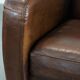 Characterful vintage sheepskin leather armchair with beautiful colours