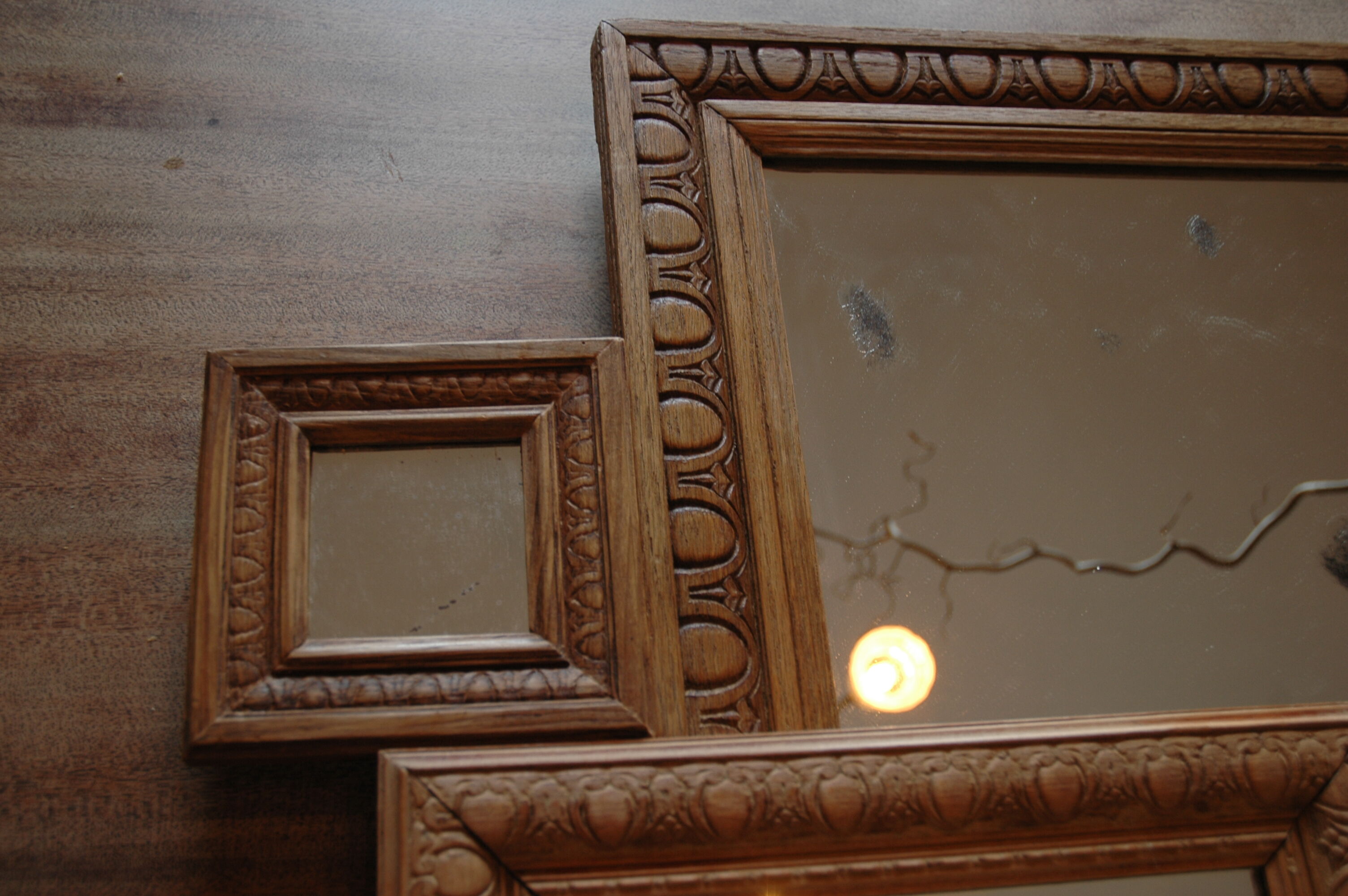 Mirror wood 40 - 66x81cm