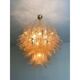 Contemporary Clear and Gold “Petali-Selle” Murano Glass Chandelier