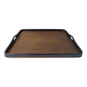 old blackened wooden tray
