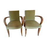 Lot de deux fauteuils bridge
