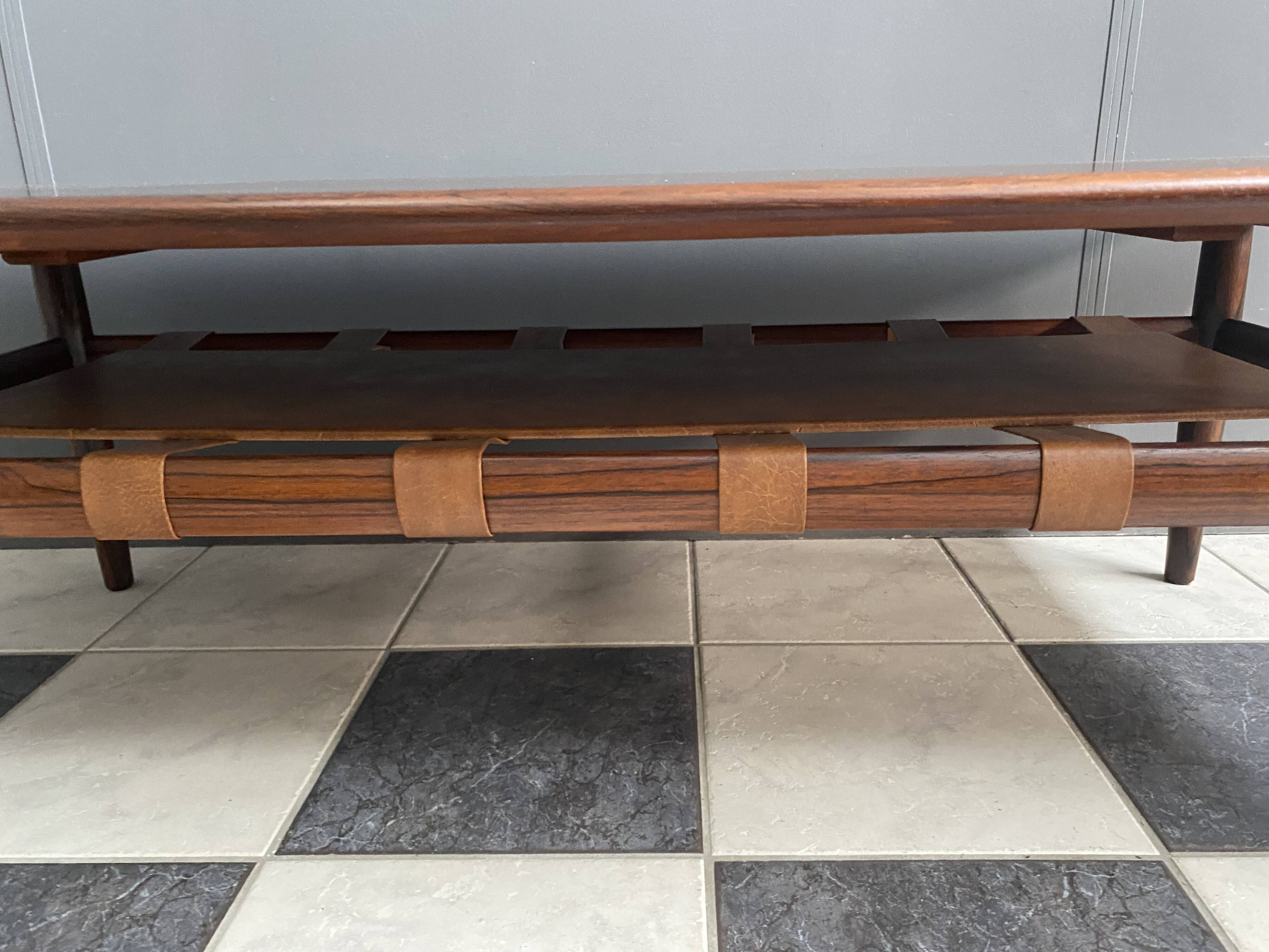 Grete Jalk palisander coffee table for Glostrup Denmark 1960s