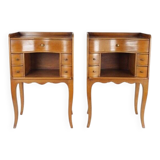 Pair of Louis XV style bedside tables.