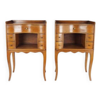 Pair of Louis XV style bedside tables.