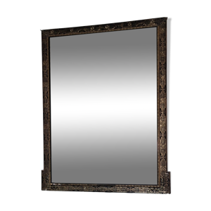Miroir noir et doré