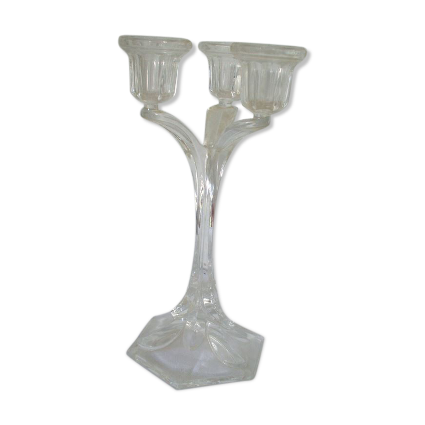 Glass candlestick