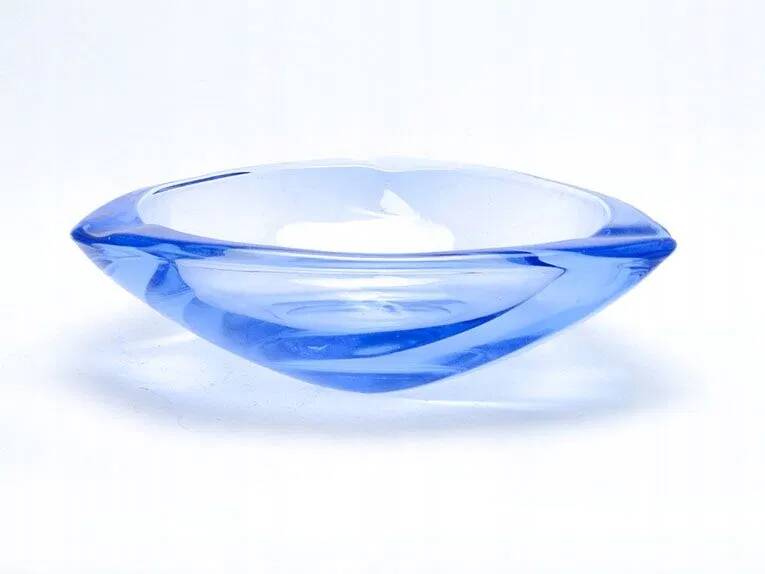 Plat bleu art deco c7f bohemia